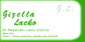 gizella lacko business card